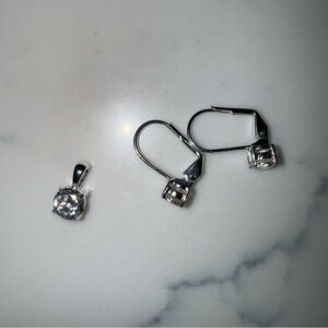 Earrings and necklace charm